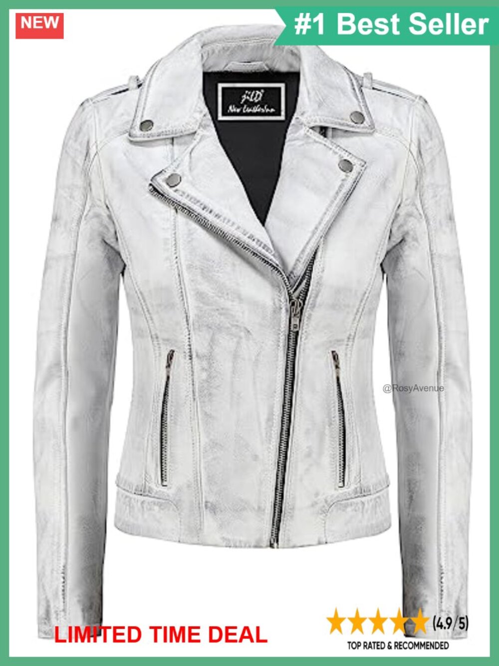 Lambskin Leather Biker Jacket Asymmetrical Zip Moto Coat